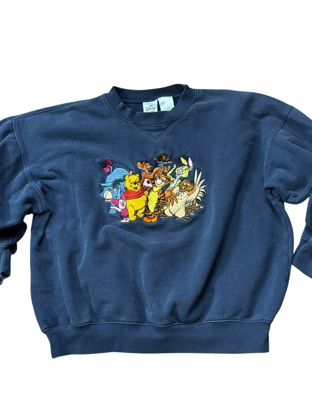 Vintage Disney store Winnie the Pooh friends Navy Crewneck Sweatshirt women’s L